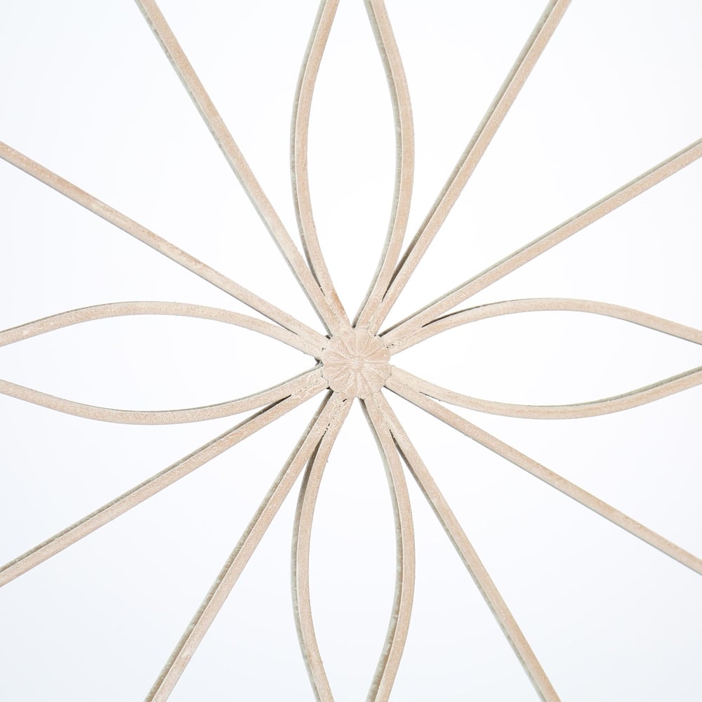 MirrorOutlet Cream Metal Rose Petal Shaped Window Garden Mirror 90 x 90cm Image 8