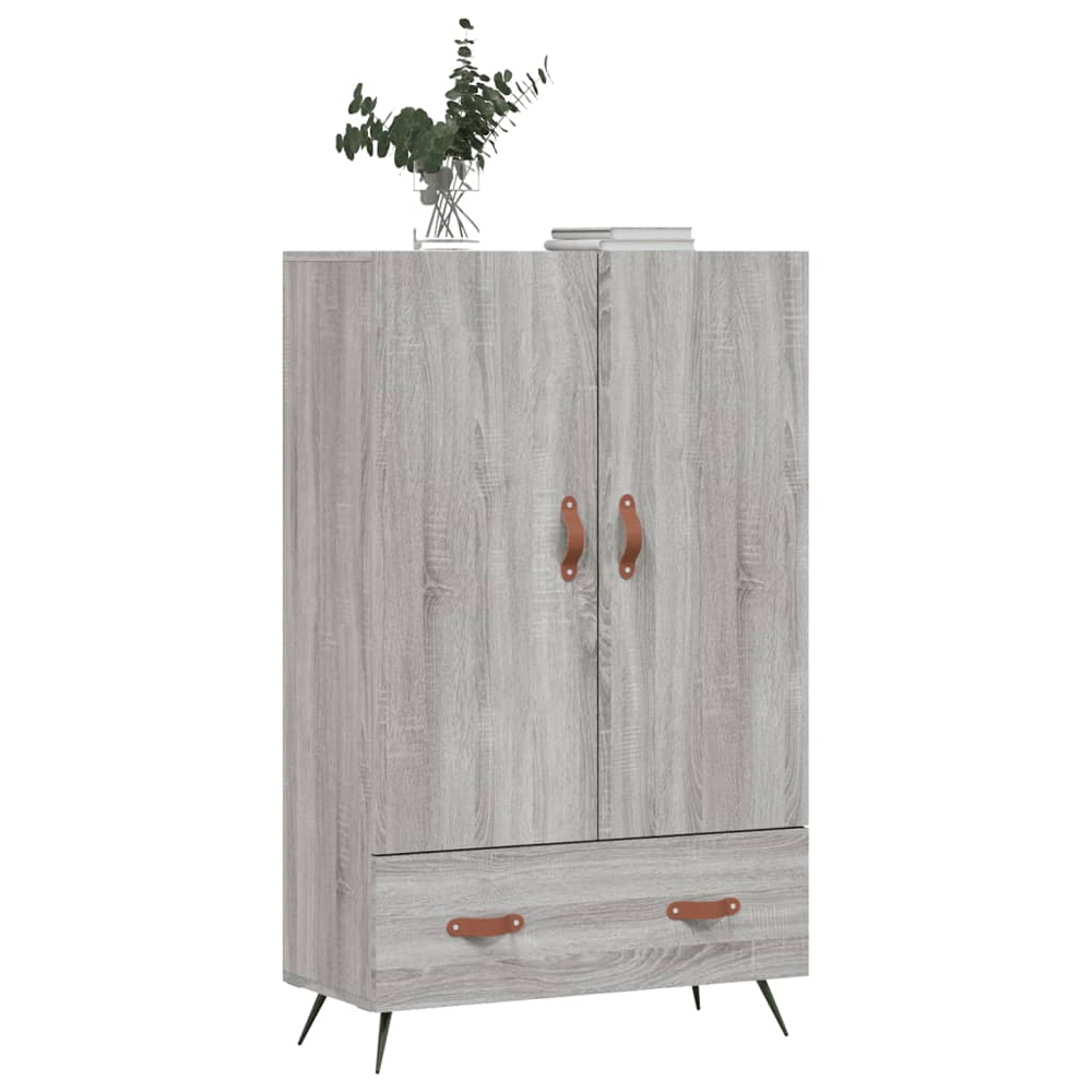 vidaXL 2 Door Single Drawer Grey Sonoma Highboard Image 4