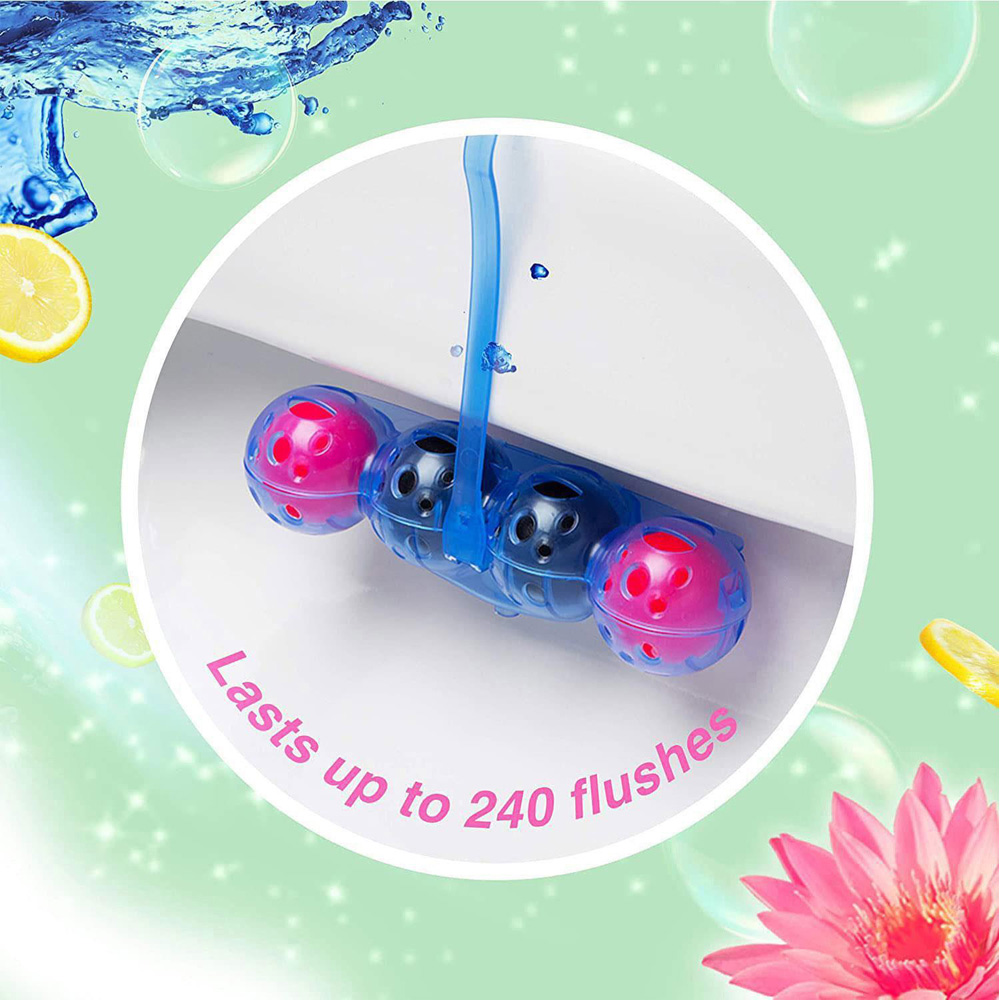 Bloo Power Active Fresh Flowers Anti Limescale Effect Toilet Rim Block 50g 6 Pack Image 5