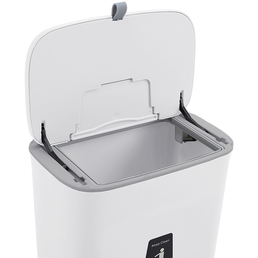 Living and Home White Wall Mounted Trash Can 9L Image 4