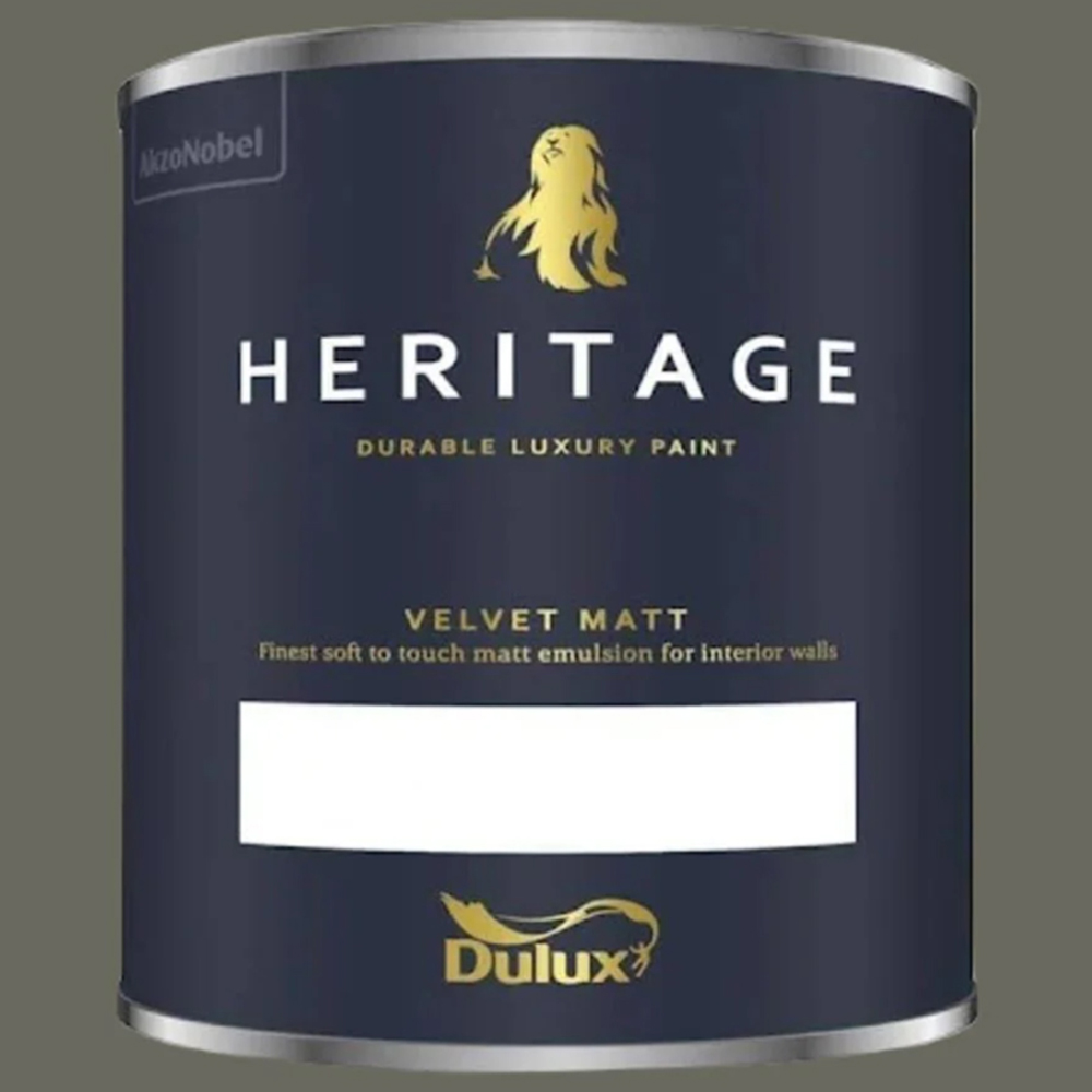 Dulux Heritage Walls and Ceilings DH Slate Velvet Matt Emulsion Paint 1L Image 2