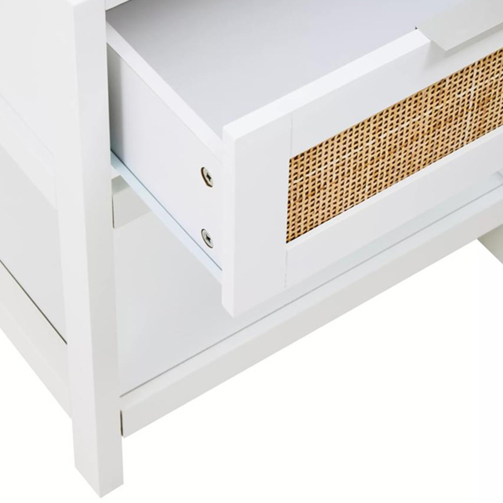 Interiors by Premier Sherman Single Drawer Single Shelf White Side Table Image 7