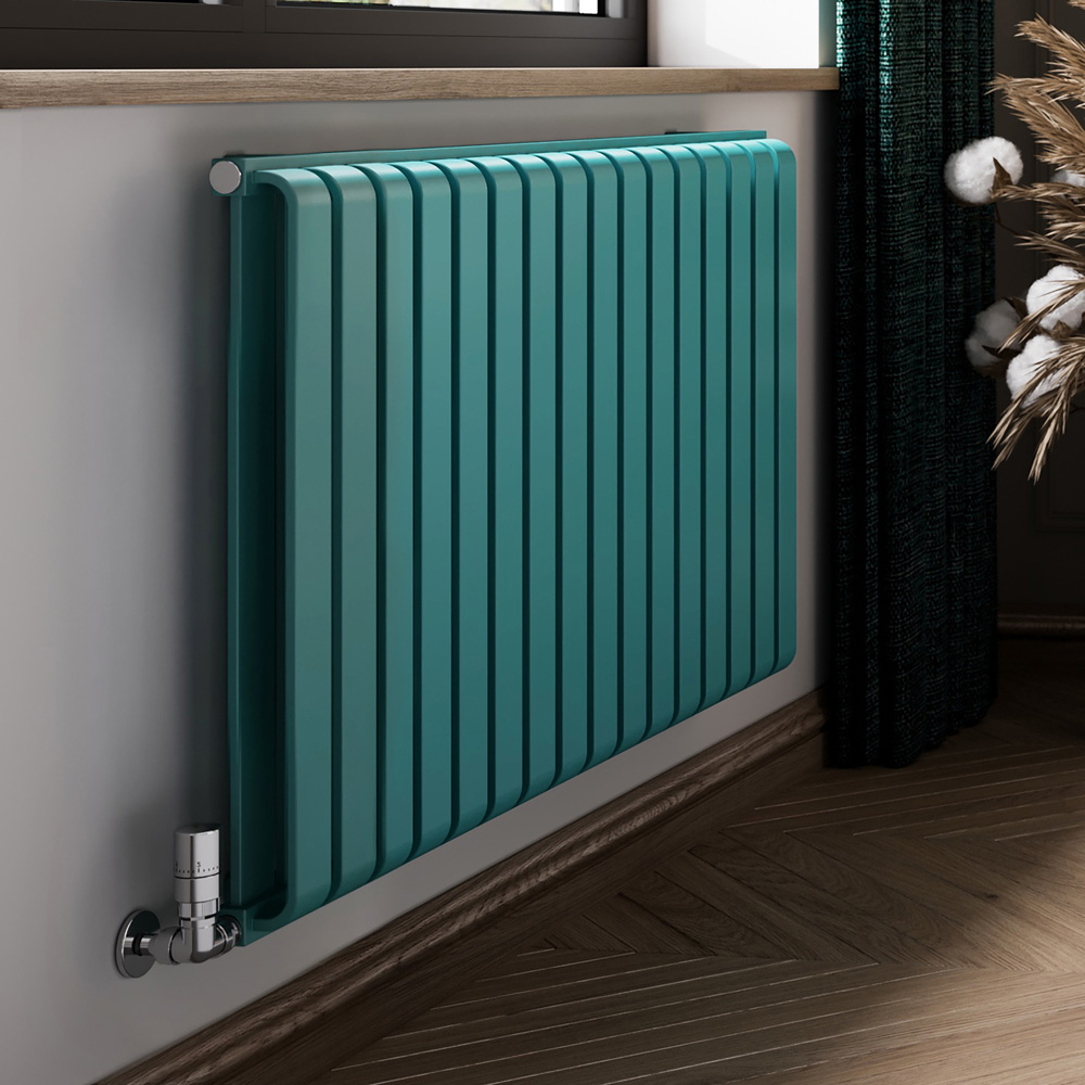 Terma Warp Room 3945 BTU Matt Teal Radiator 630 x 1045mm Image 2