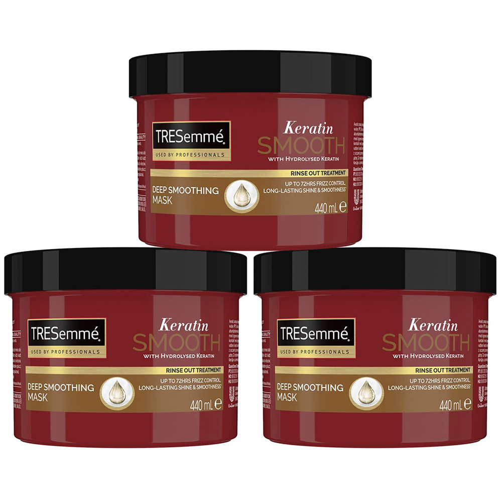 TRESemme Keratin Smooth Deep Smoothing Mask 440ml 3 Pack Image 1