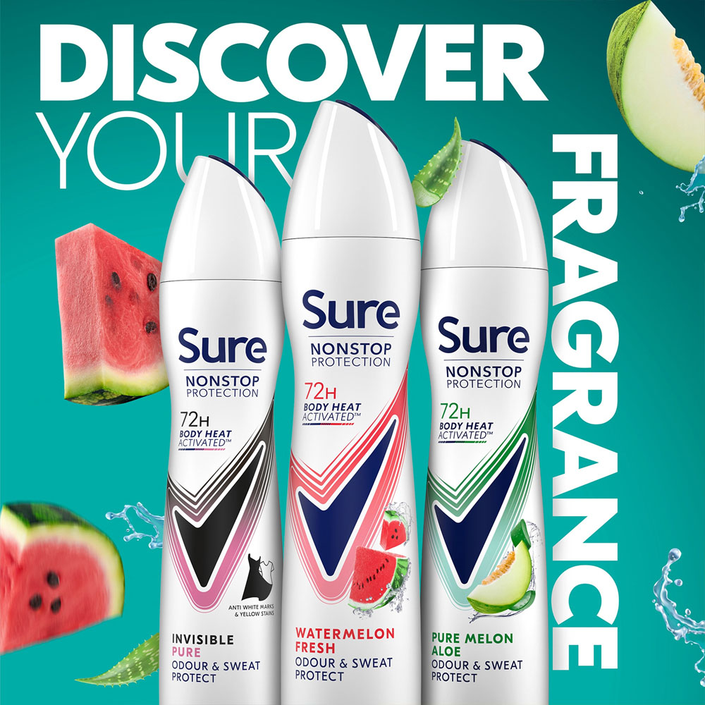 Sure Women Uplifting and Fresh 72H Protection Anti-Perspirant Deodorant 250ml 30 Pack Image 5