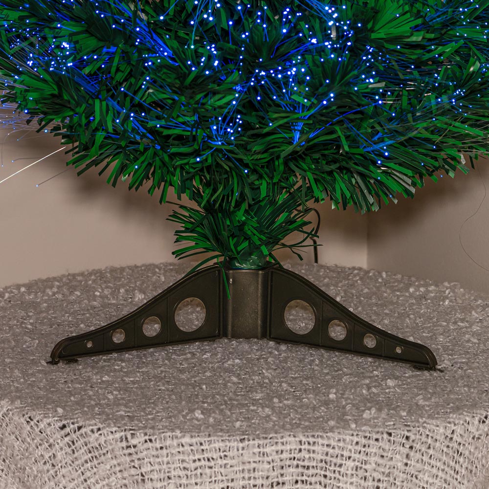 The Christmas Centre Warm White LED Green Pin Prick Fibre Optic Artificial Xmas Tree 2ft Image 5