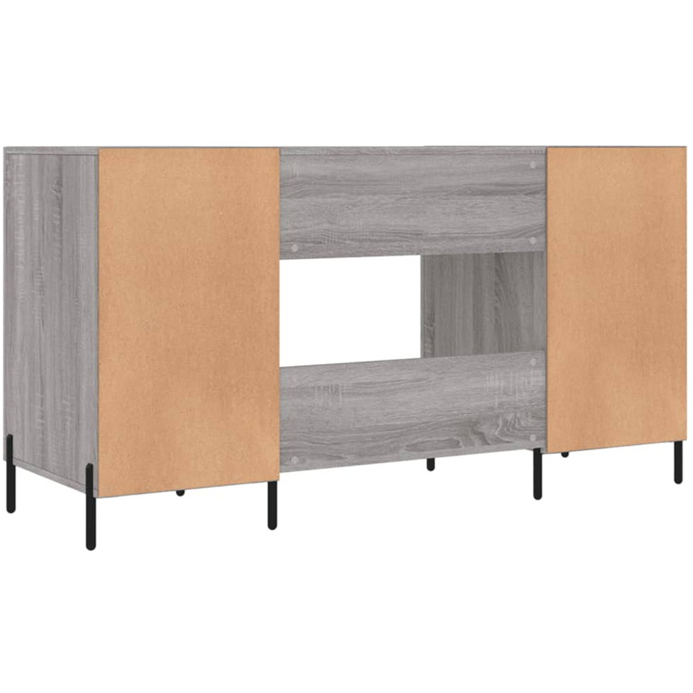 vidaXL 2 Door Computer Desk Grey Sonoma Image 7