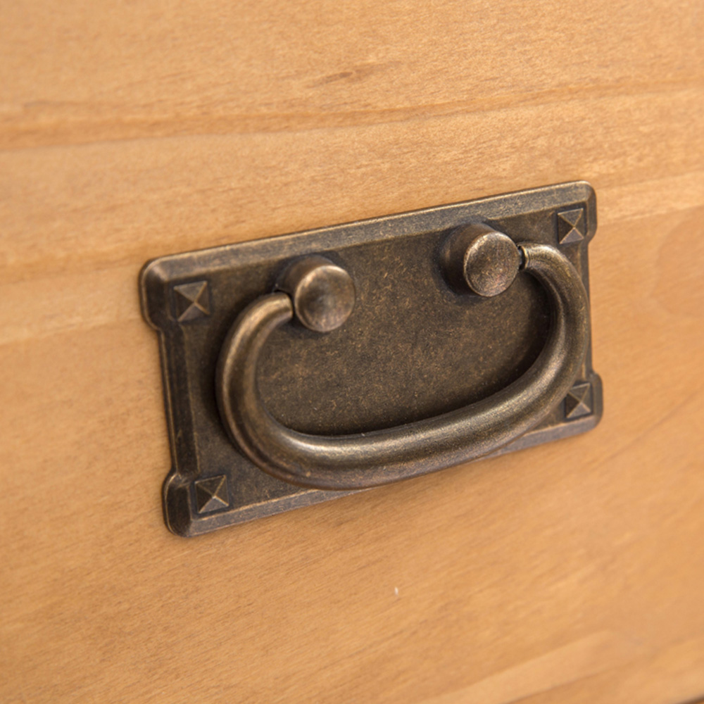 Cabinet Bits Lugo 5 Drawer Brown Brass Drop Handle Chest of Drawers Image 7