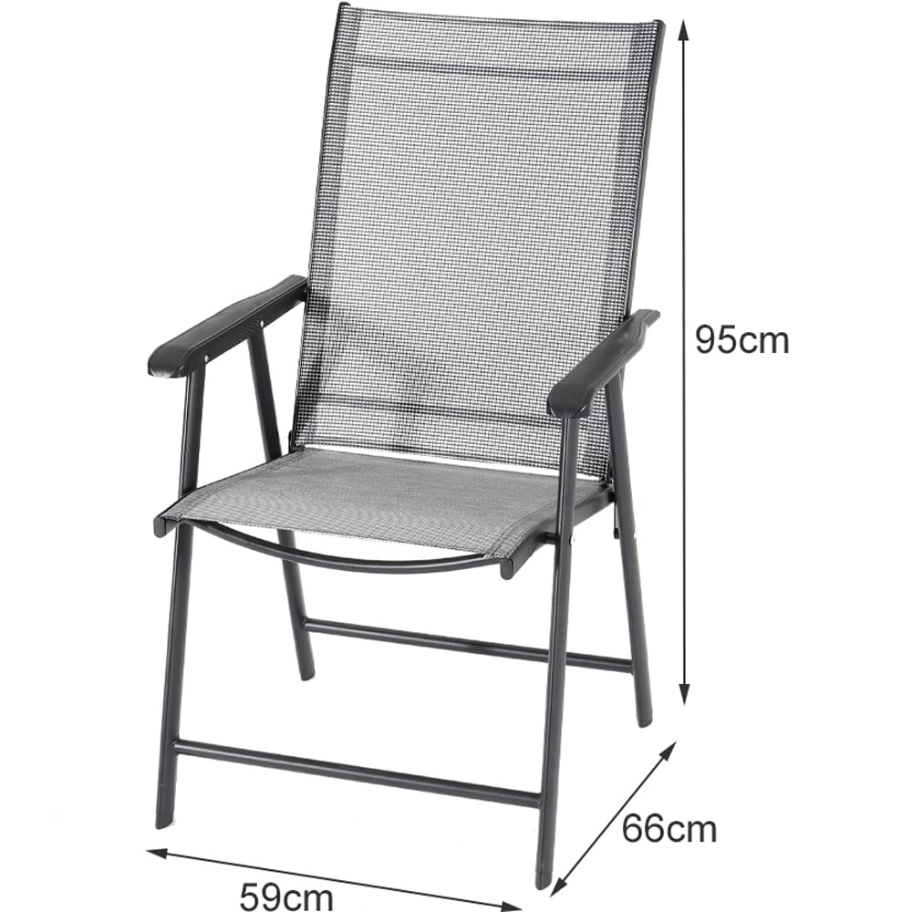 Living and Home Foldable 6 Seater Rectangular Slatted Patio Set Image 9