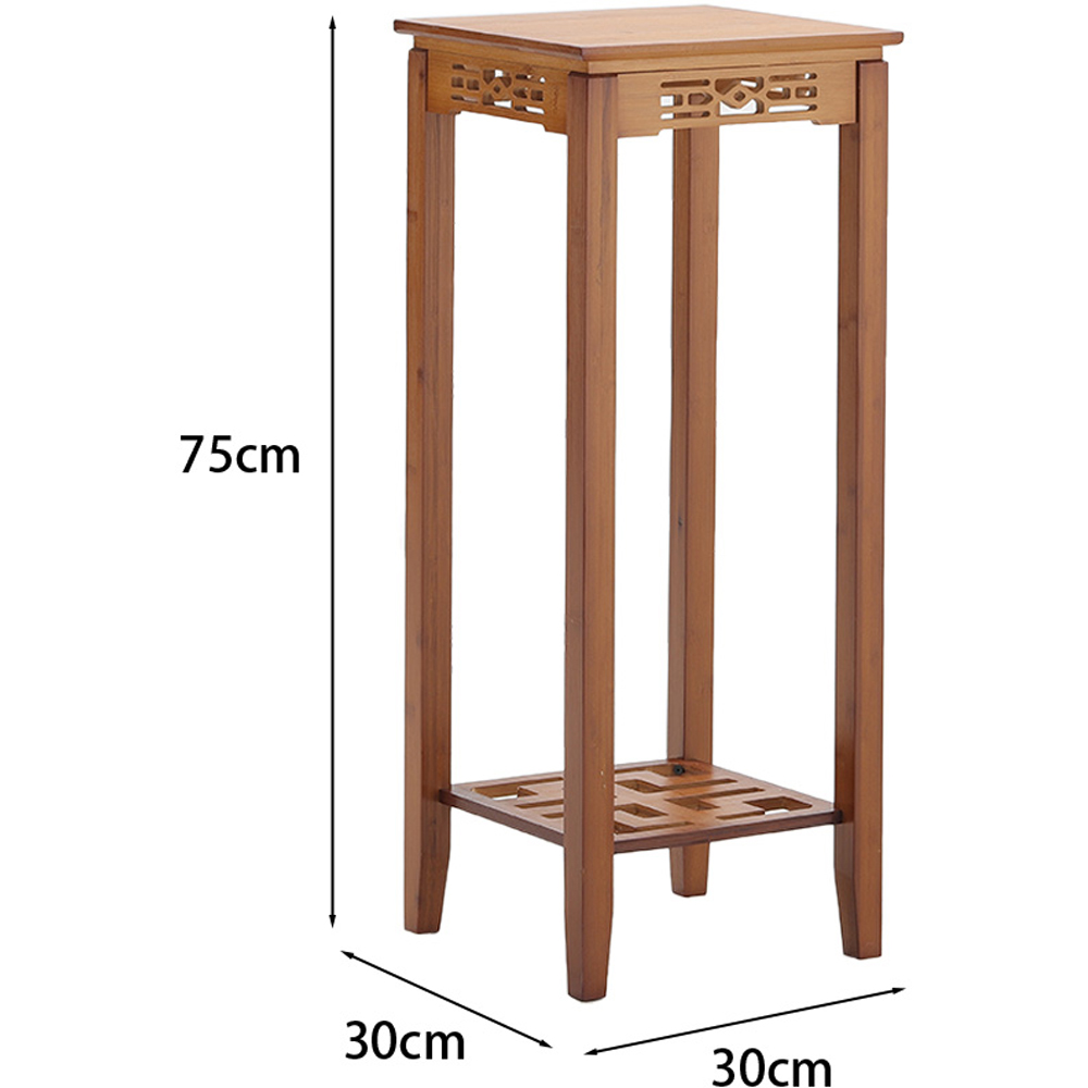 Living and Home 2 Tier Classic Bamboo Plant Stand Image 8