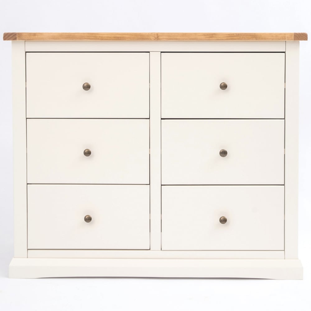 Cabinet Bits Castelli 6 Drawer White Brass Knob Chest of Drawers Image 3