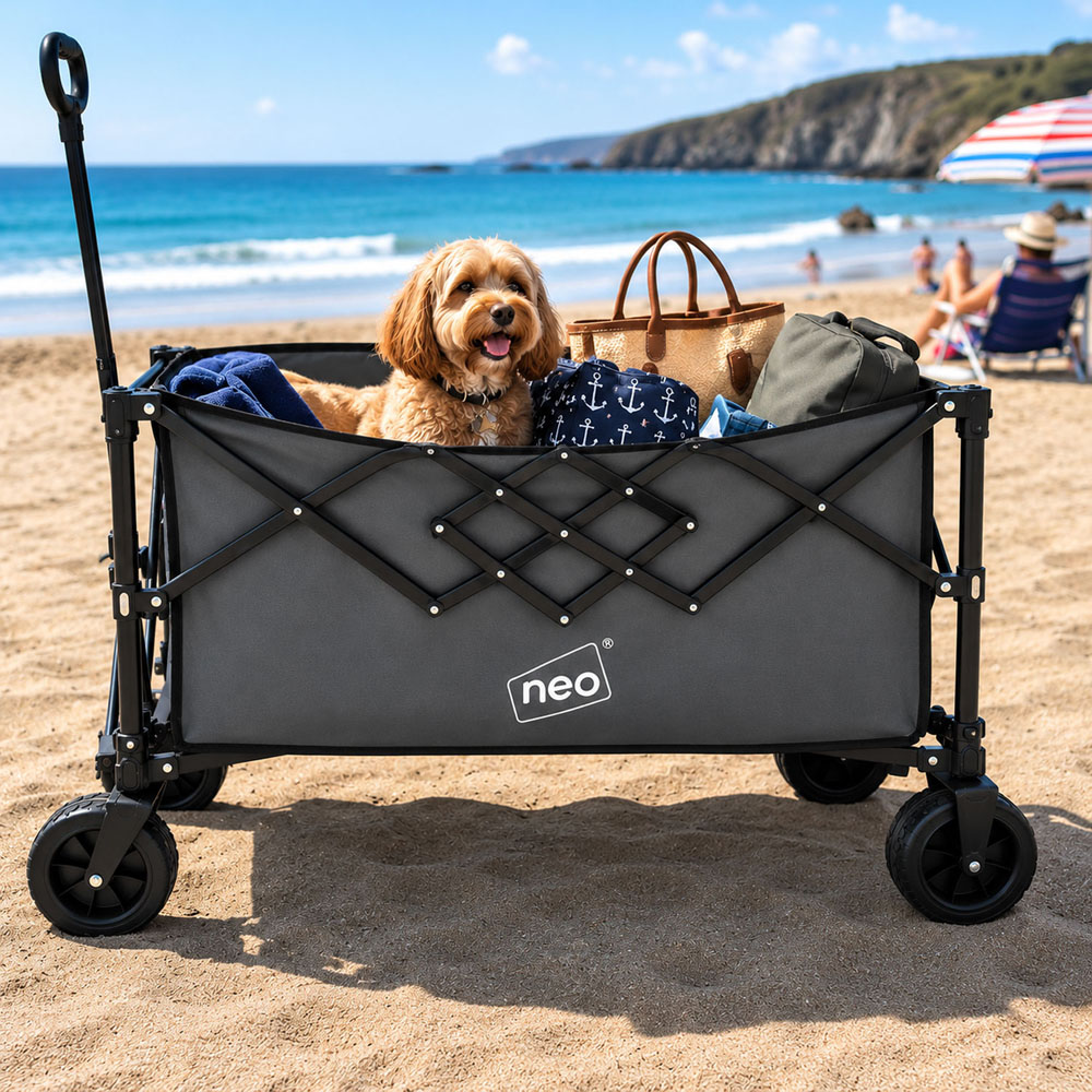 Neo Direct 300L Grey Heavy Duty Folding Garden Trolley Cart Image 4