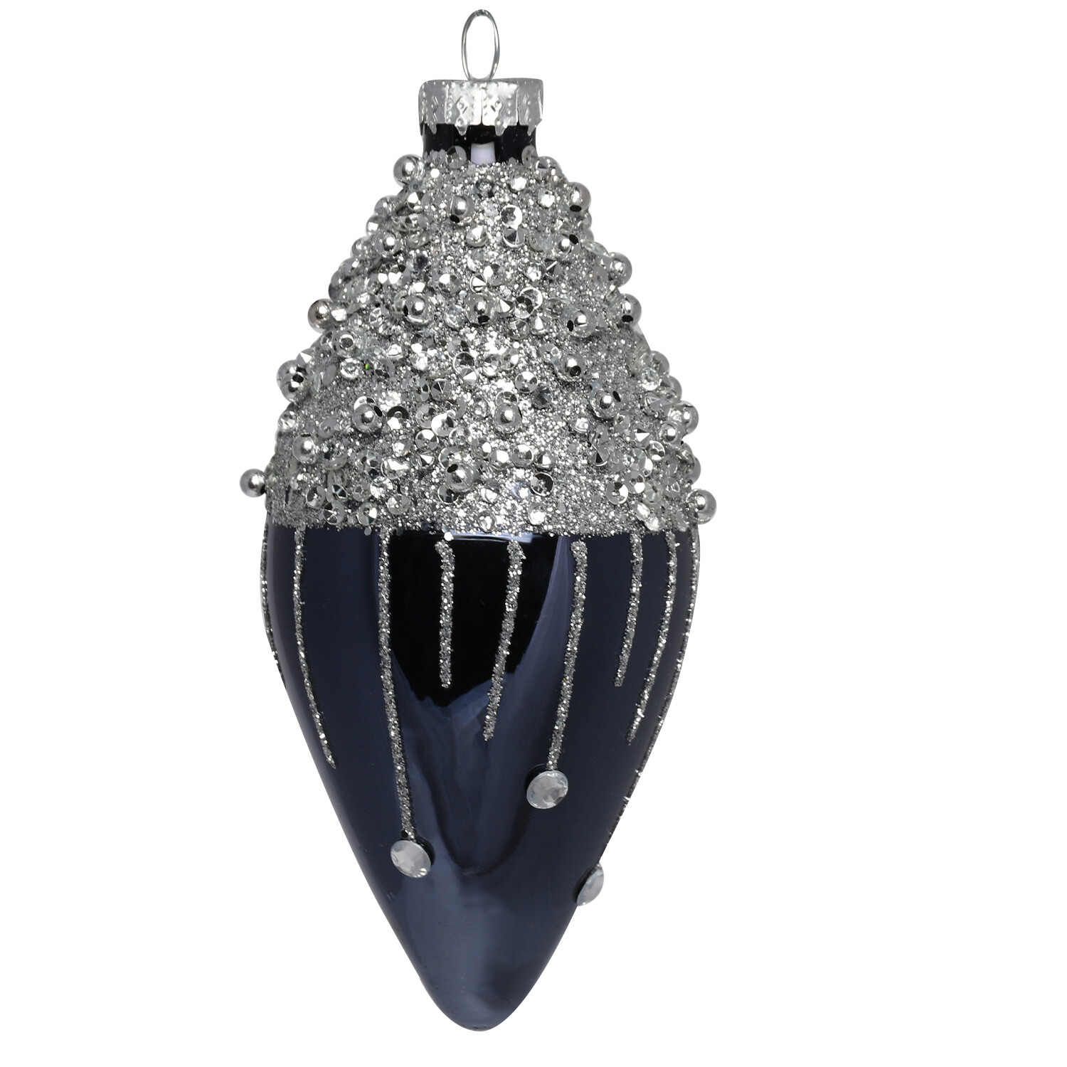 Midnight Fantasy Silver Beaded Bauble Assorted Image 1
