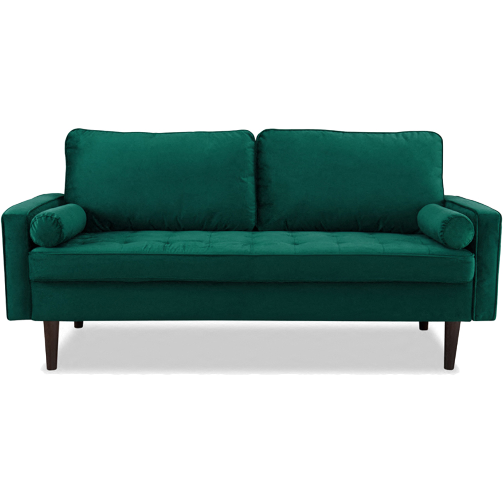 Home Detail Scott 3 Seater Green Velvet Sofa Image 3