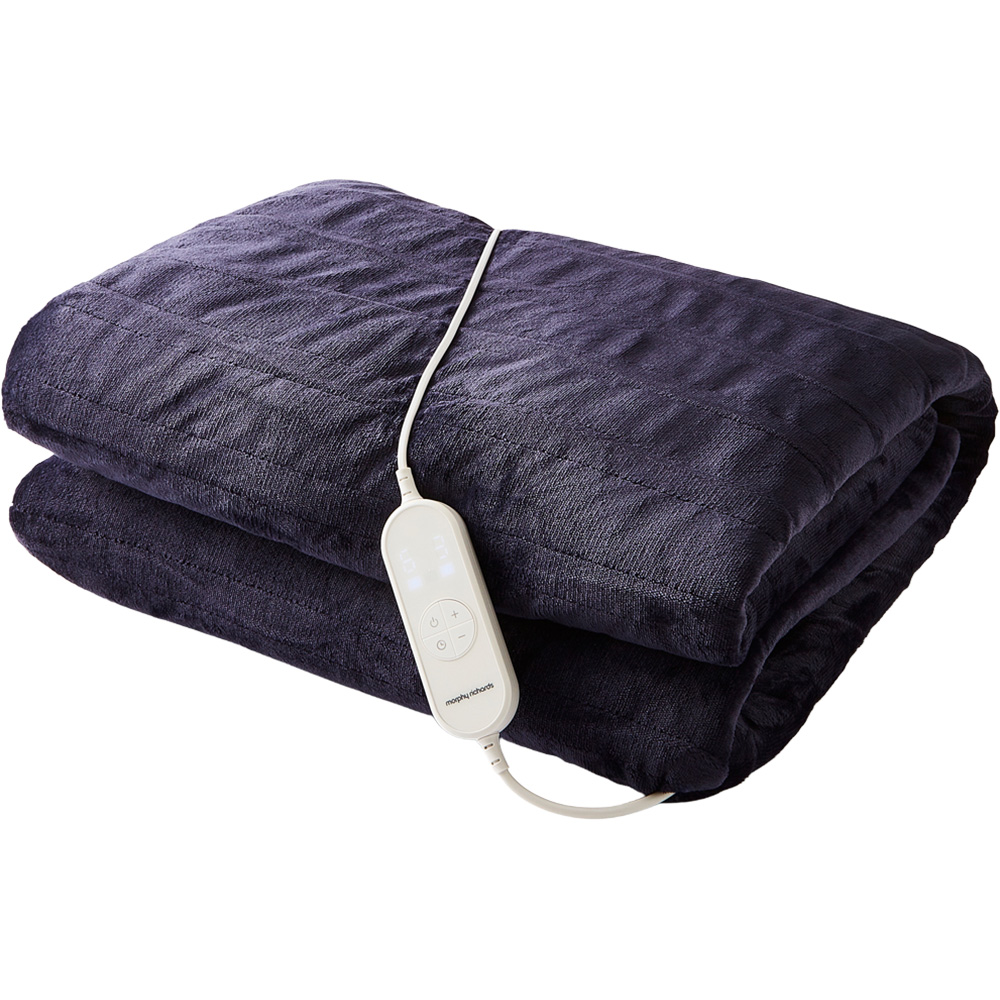 Morphy Richards Blue Teddy and Flannel Fleece Heated Electric Throw 200 x 180cm Image 1