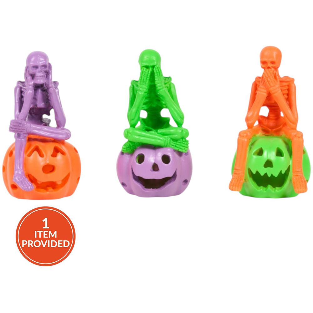 Neon Sitting Skeleton Image 1