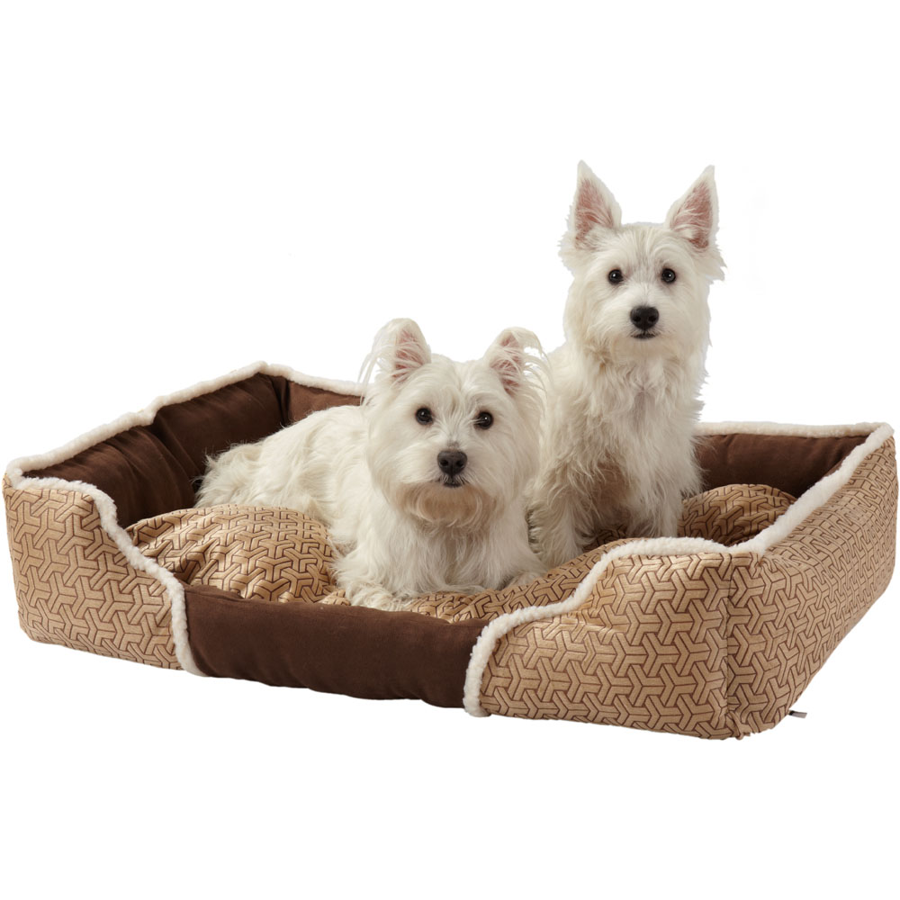 Bunty Kensington Large Cream Fleece Fur Cushion Dog Bed Image 4