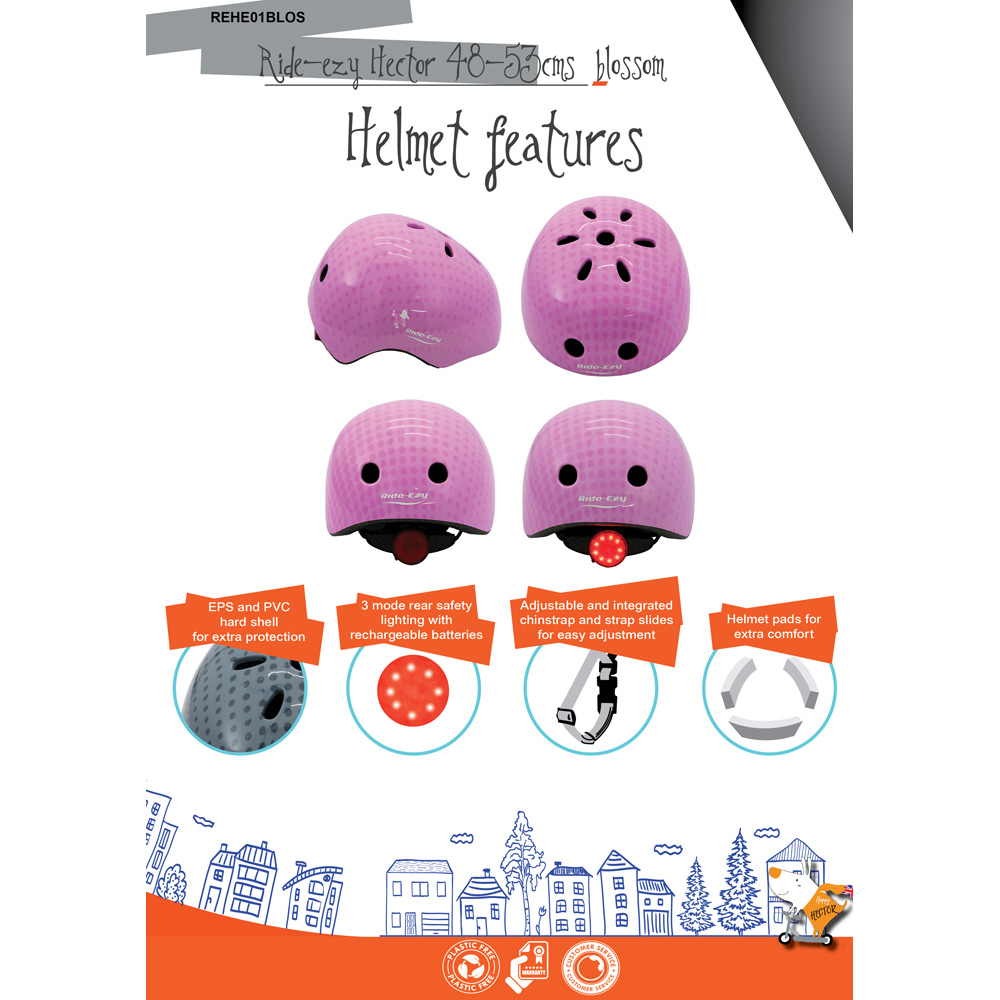 Ride-Ezy Hector Blossom Kids LED Helmet Image 7