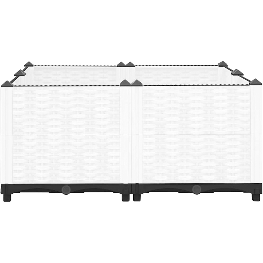 vidaXL Grey Polypropylene Raised Garden Bed 38 x 80 x 80cm Image 3