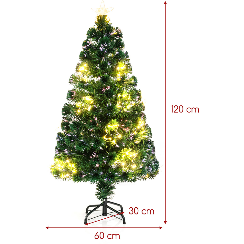 Costway 18 String Light Fibre Optic Pre-Lit Artificial Christmas Tree 4ft Image 9