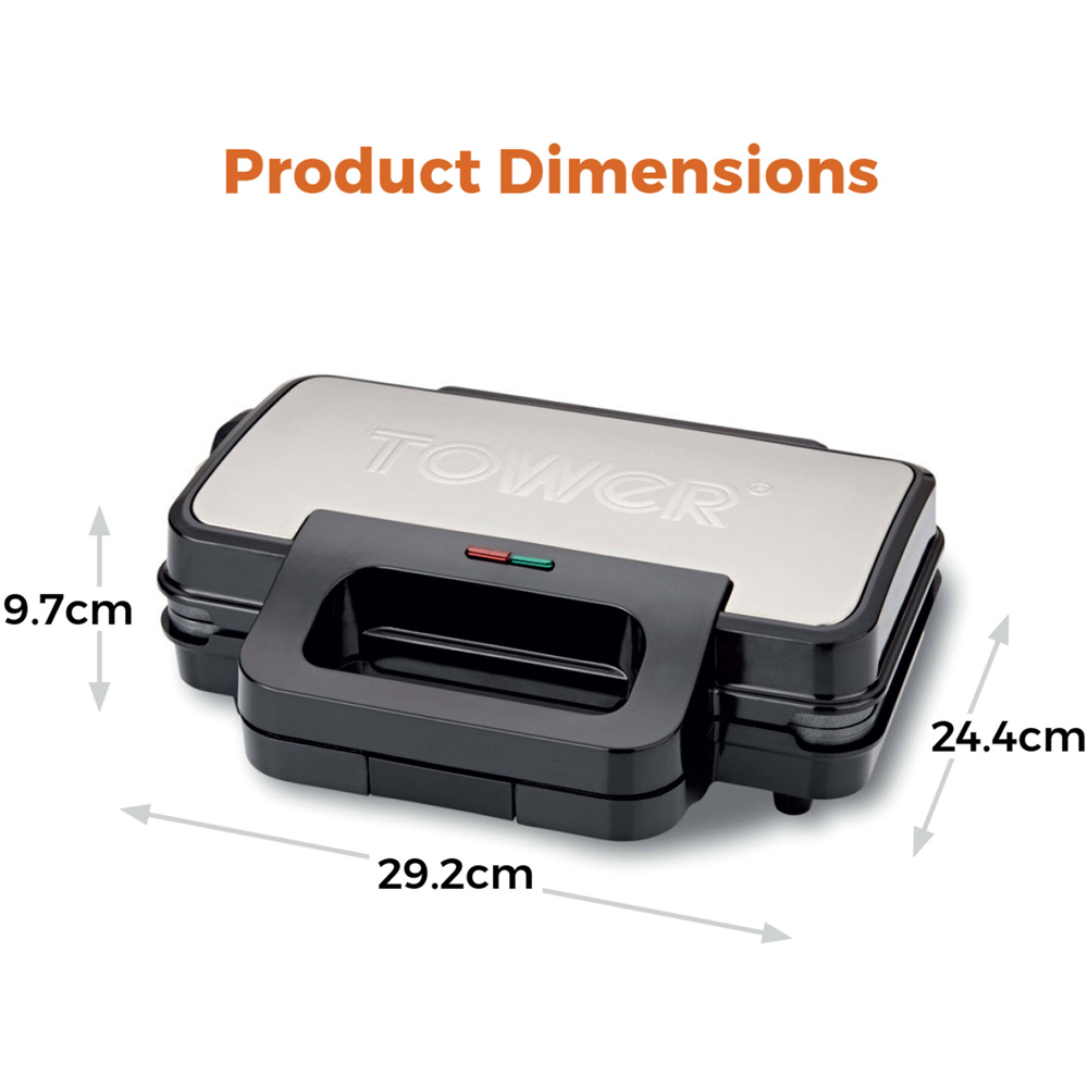 Tower Silver Deep Fill Sandwich Maker Image 8