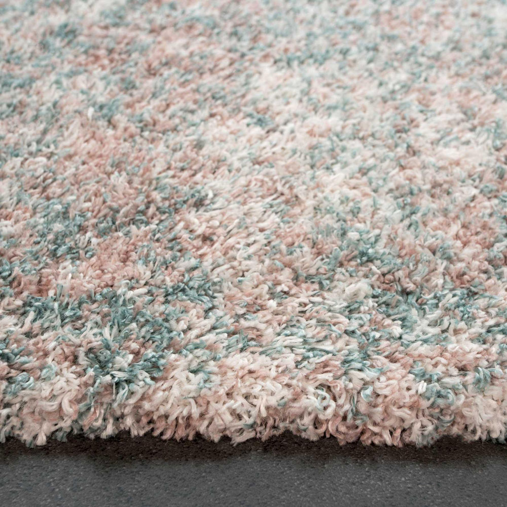 Kukoon Kinsale Light Blue Multicolour Shaggy Mottled Rug 160 x 230cm Image 4