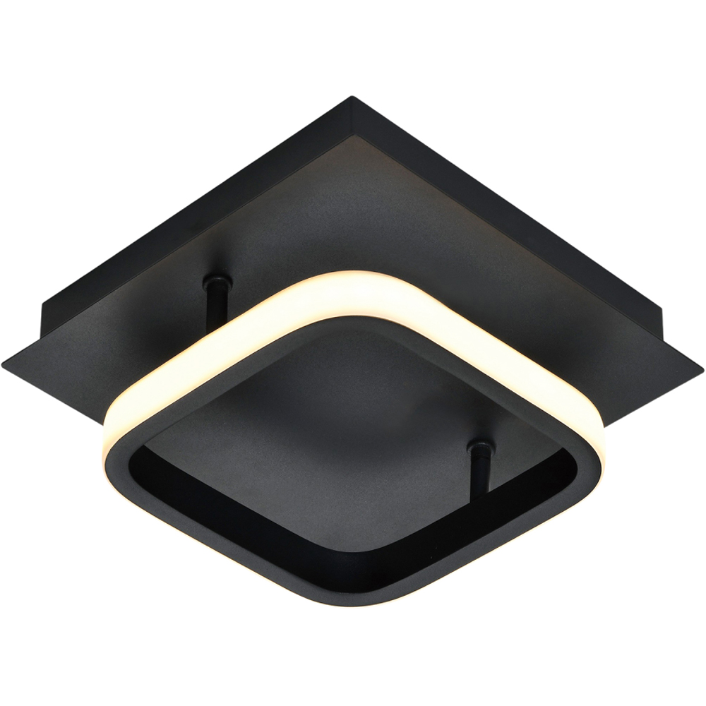Happy Homewares Matte Black Square Strip LED Ceiling Lighting Fitting Image 3