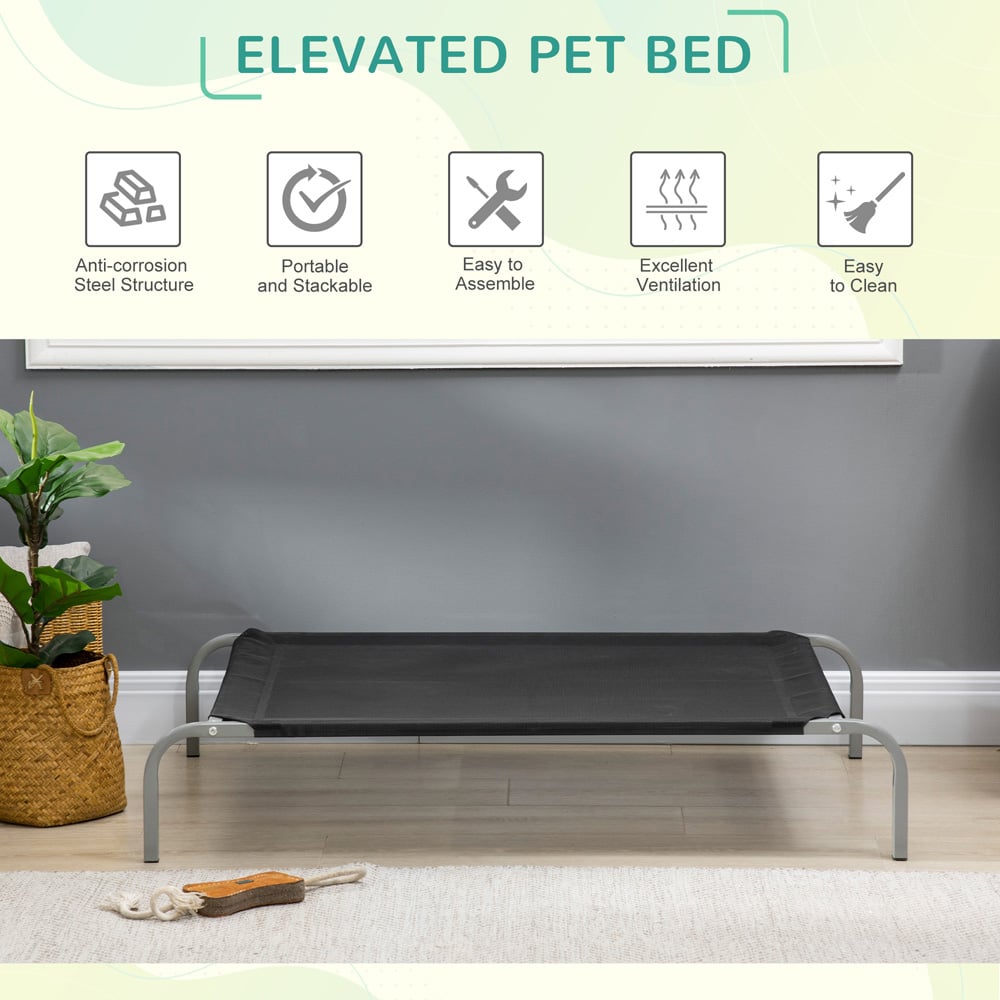 PawHut Medium and Large Dog Elevated Dog Bed with Non-slip Pads Image 6