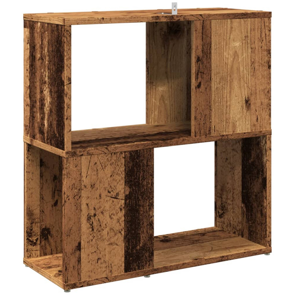 vidaXL 2 Shelf Old Wood Bookcase Image 3