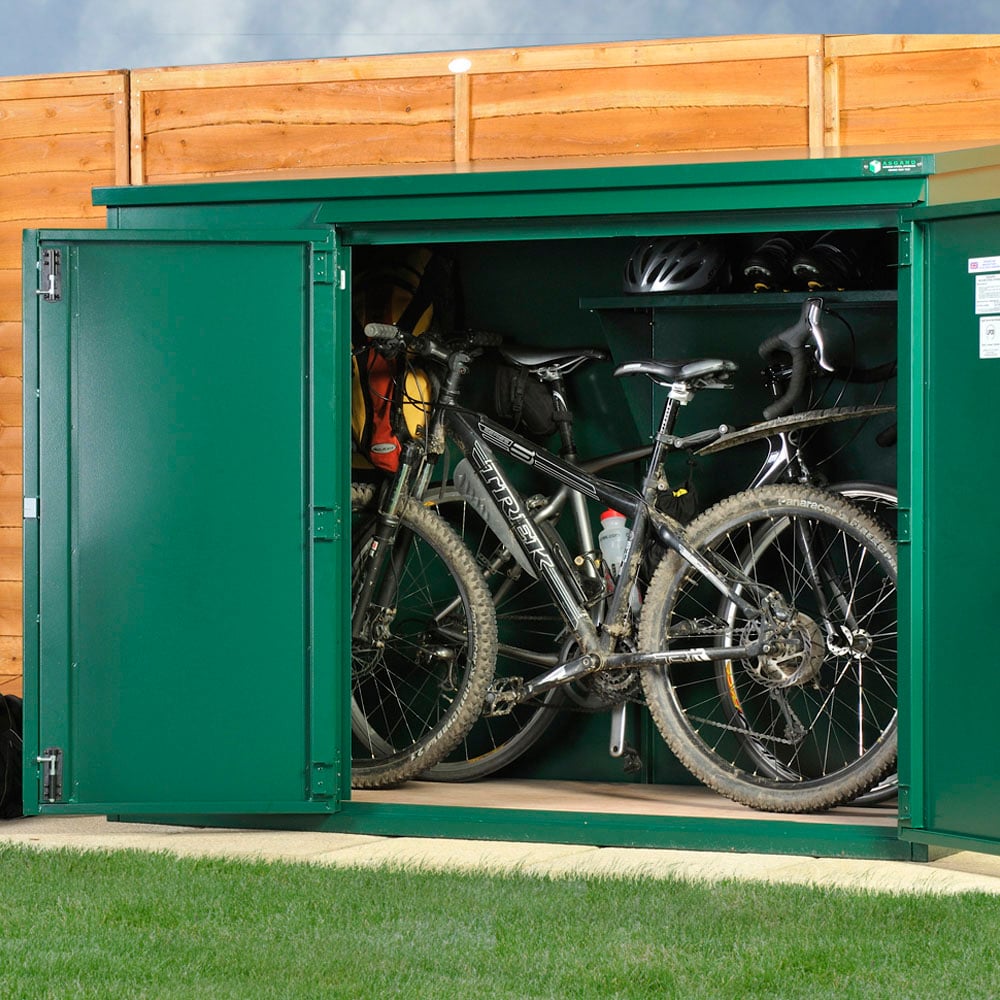 Asgard Annexe Secured by Design 6 x 3ft Double Door Grey Bike Storage Shed Image 2