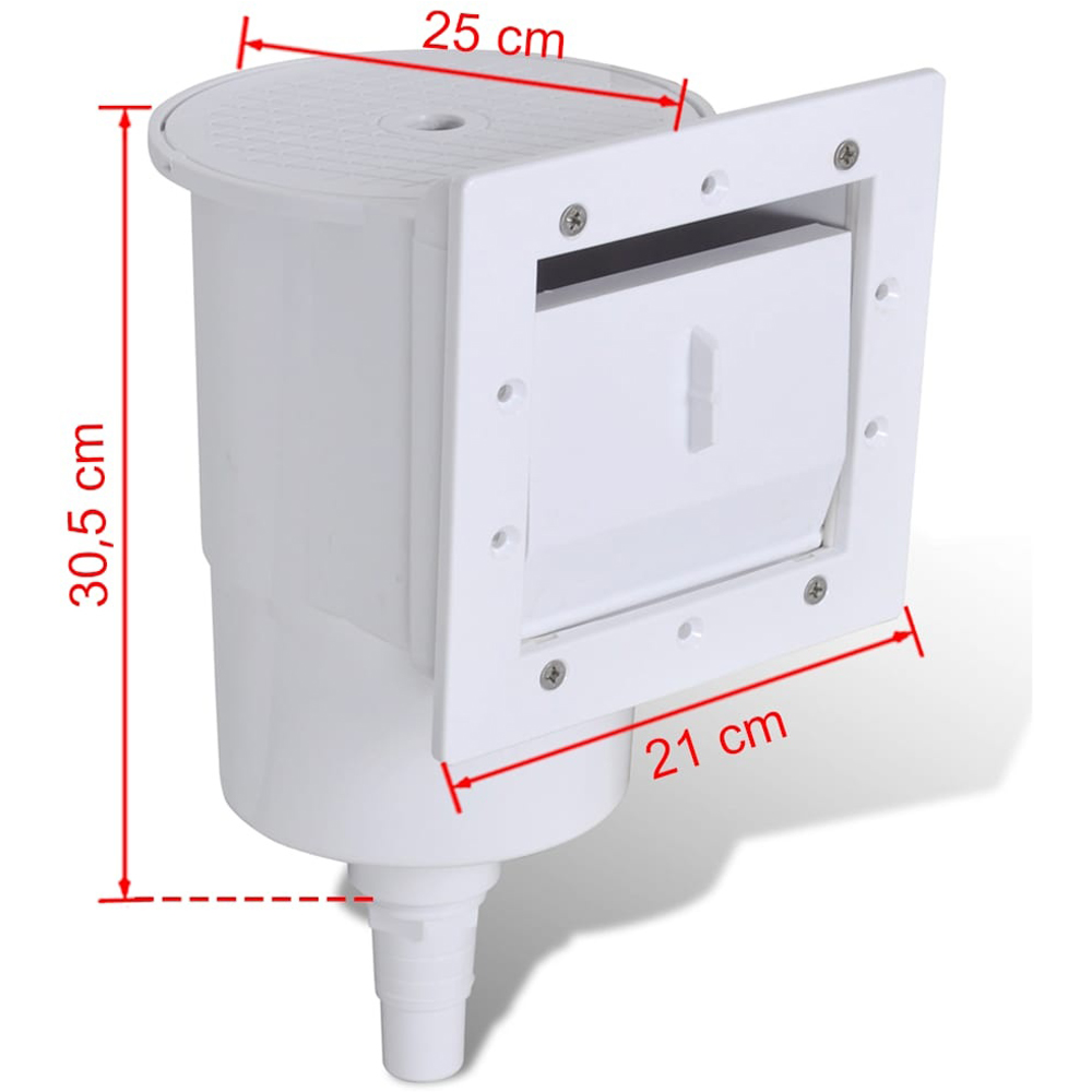 Walplus White ABS Pool Skimmer Accessory Set 8 Piece Image 7