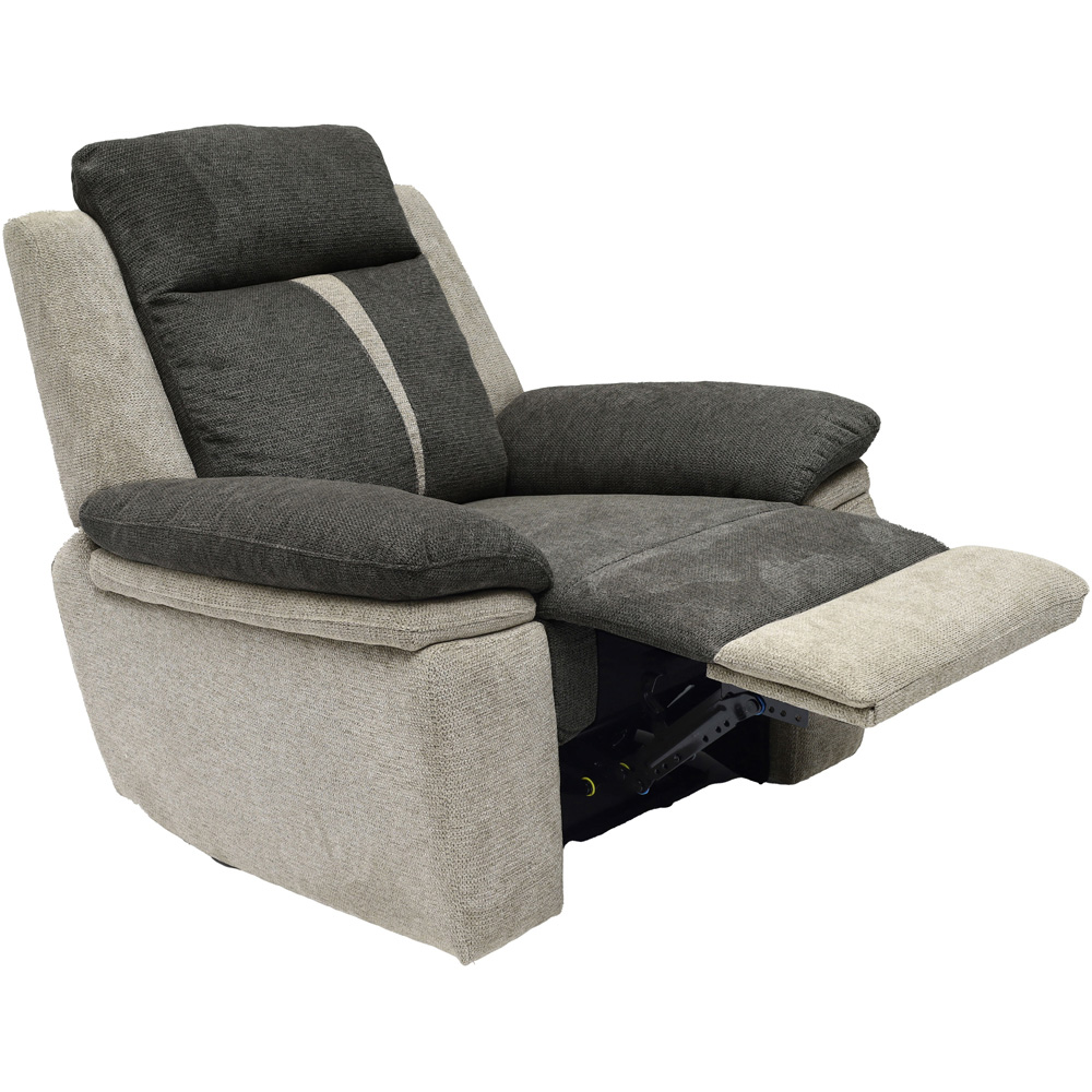 Comfy Living Grey Manual Recliner Chair Image 2