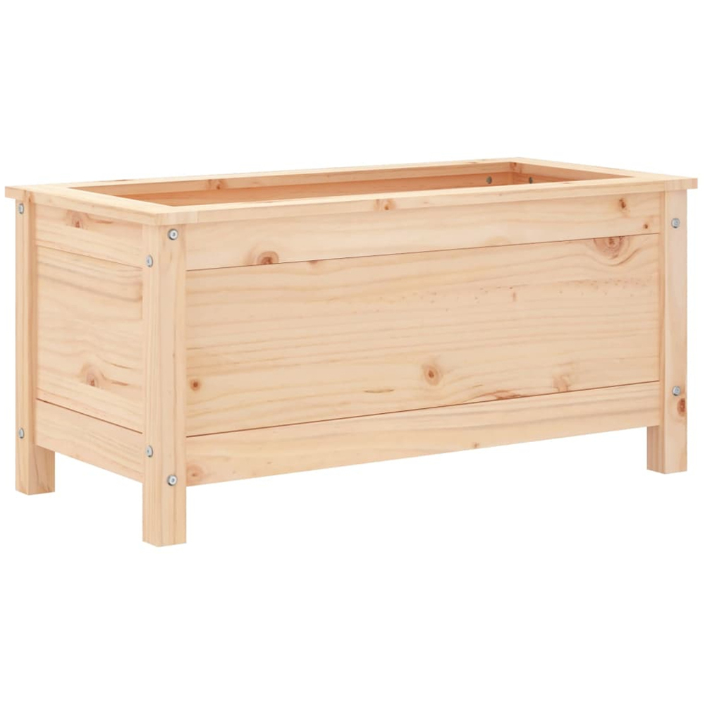 vidaXL Natural Pine Wood Garden Planter 39 x 40 x 82.5cm Image 1
