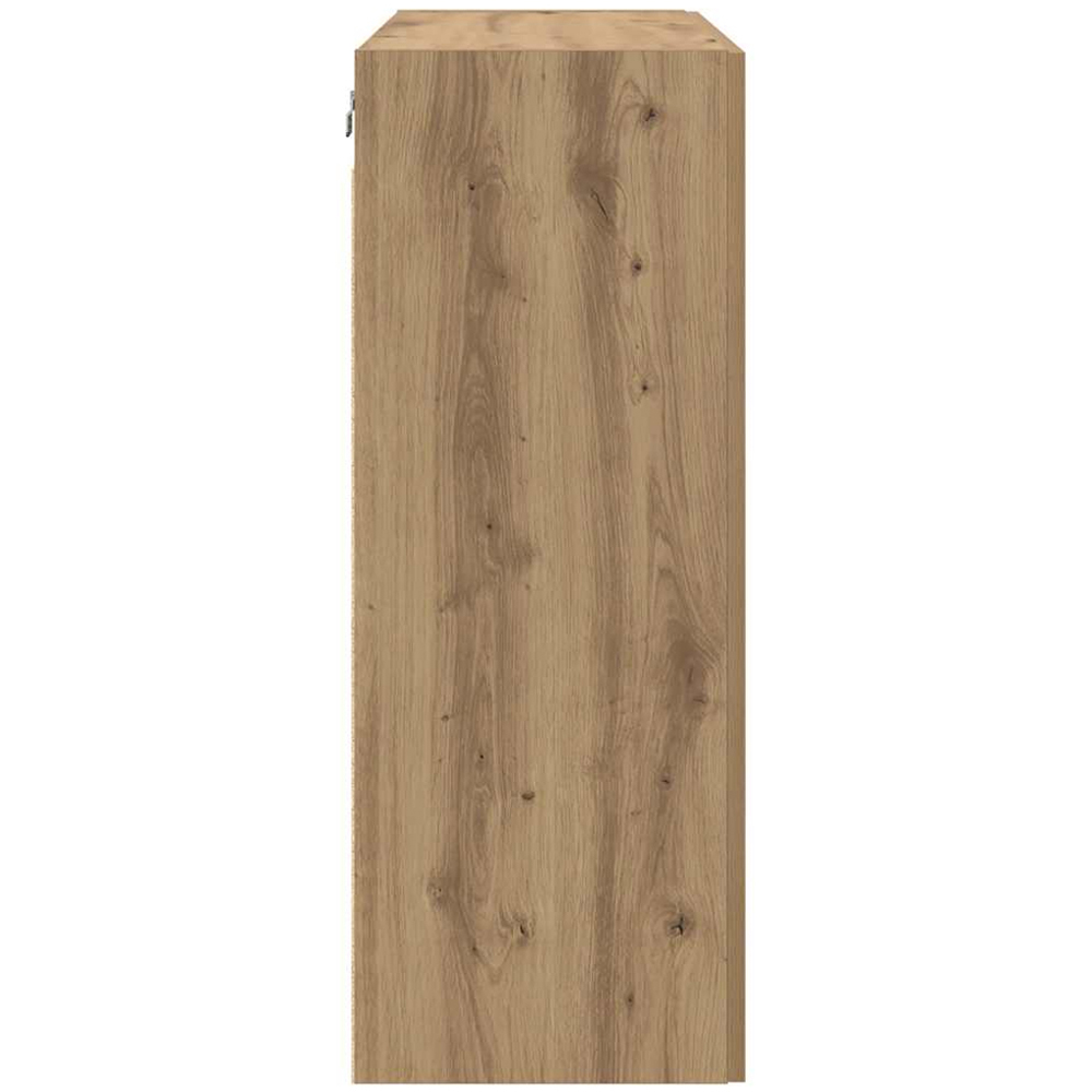 vidaXL 2 Glass Door Artisan Oak Hanging Wall Cabinet Image 6