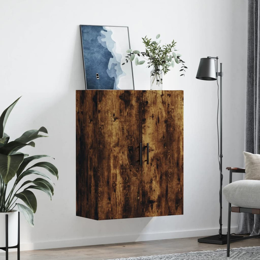 vidaXL 2 Door Smoked Oak Wall Mounted Cabinet Image 3