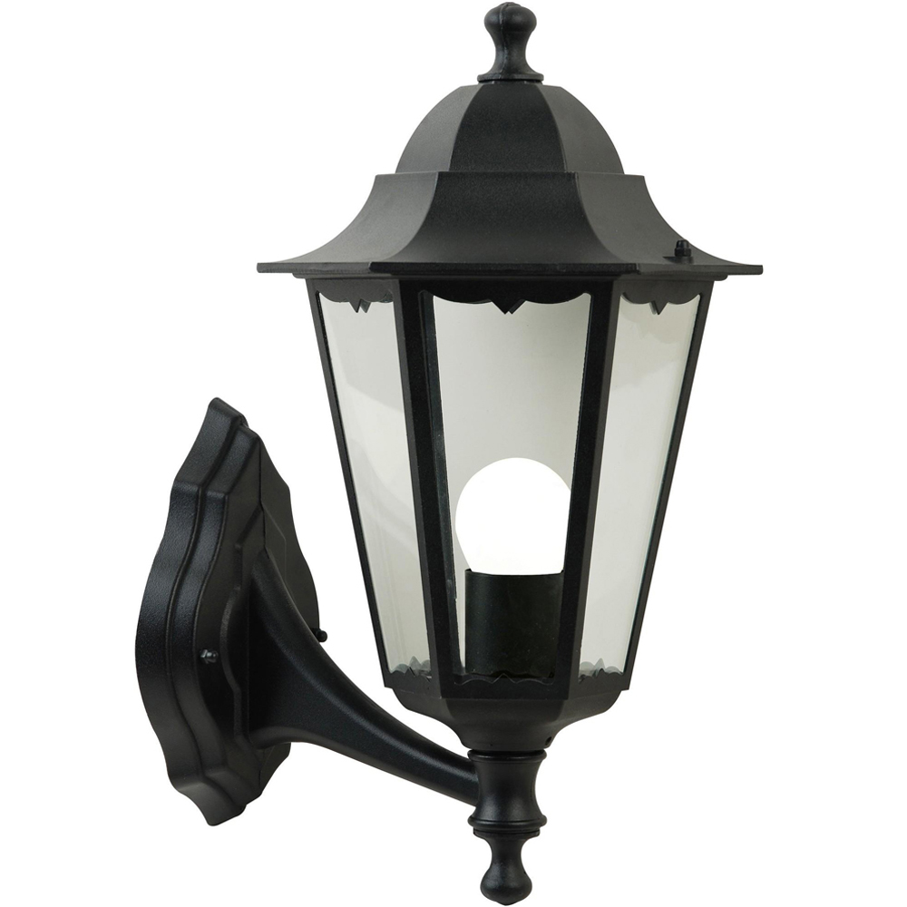 Nordlux Cardiff Black Upward Facing Lantern Wall Light Image