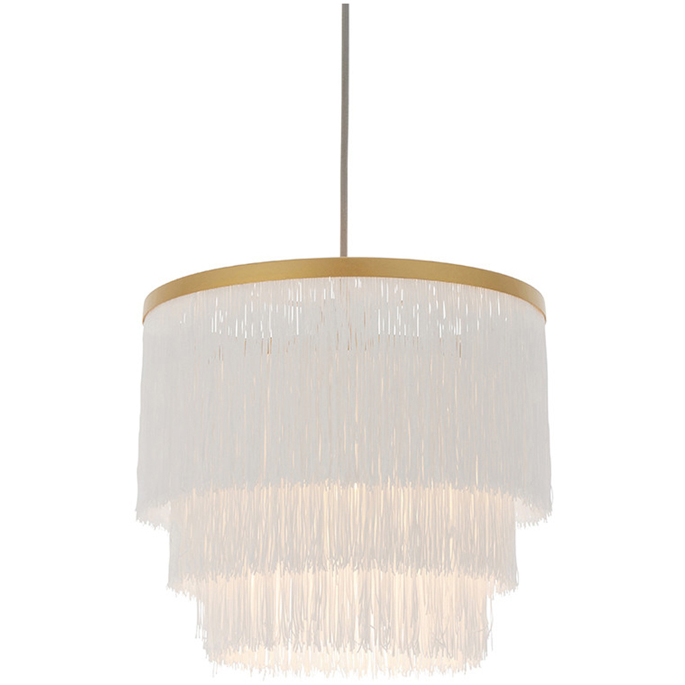 Merano Varese Matt Gold and White Pendant Ceiling Light Image 3