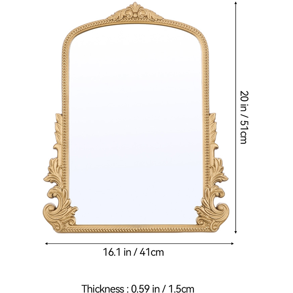 Living and Home Gold Classic Decorative Vanity Mirror with Stand 51 x 41cm Image 8