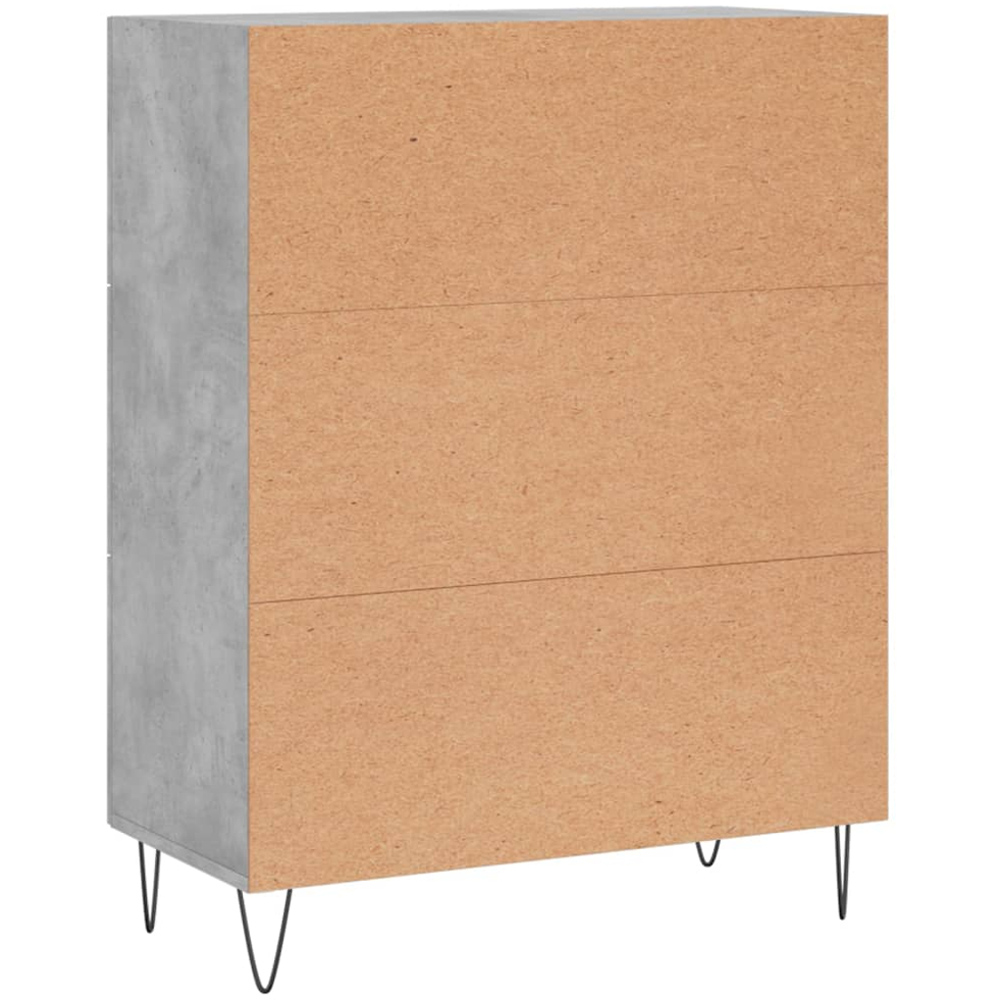vidaXL 3 Drawer Concrete Grey Sideboard Image 8