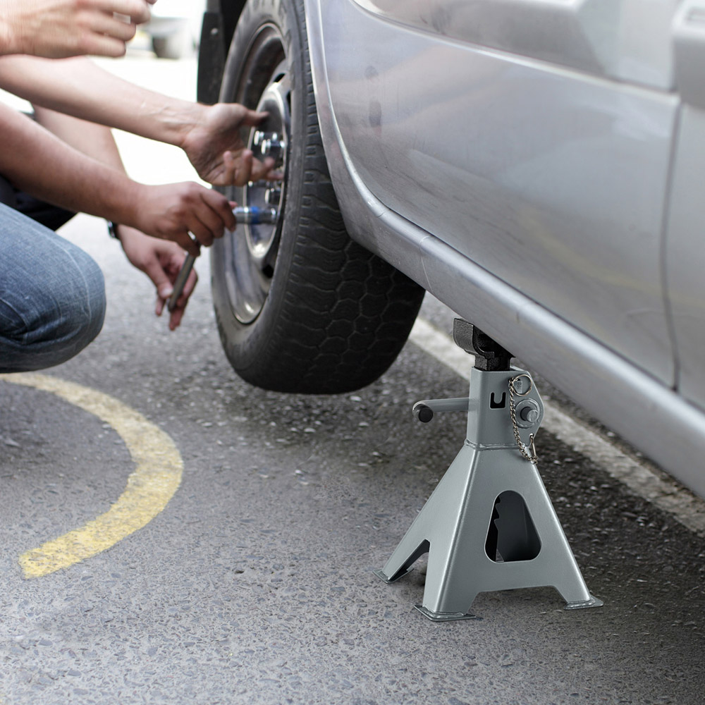 Costway 2 Tonne Heavy Duty Steel High Lift Jack Stand Image 2