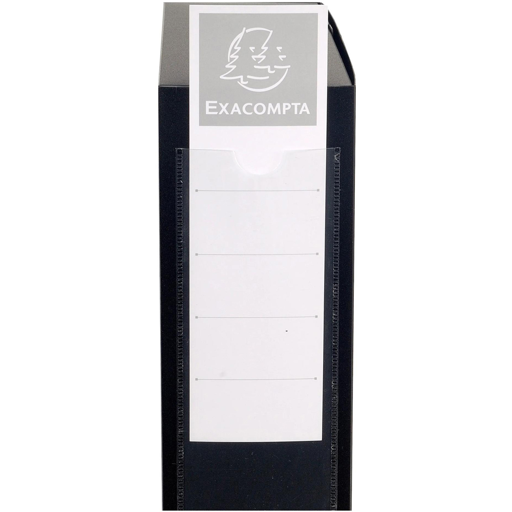 Exacompta A4 Black Polypropylene Stud File Box 100mm 10 Pack Image 7