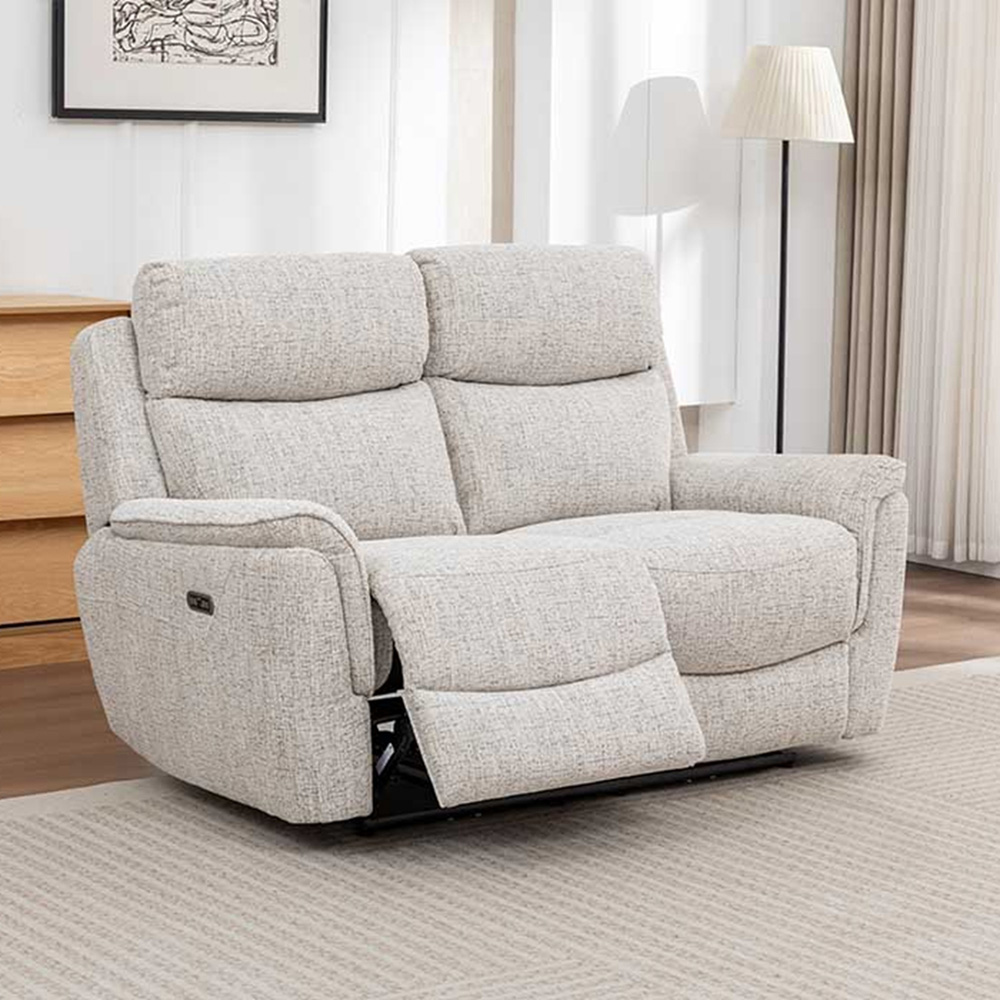 Long Island 2 Seater Beige Recliner Sofa Image 3
