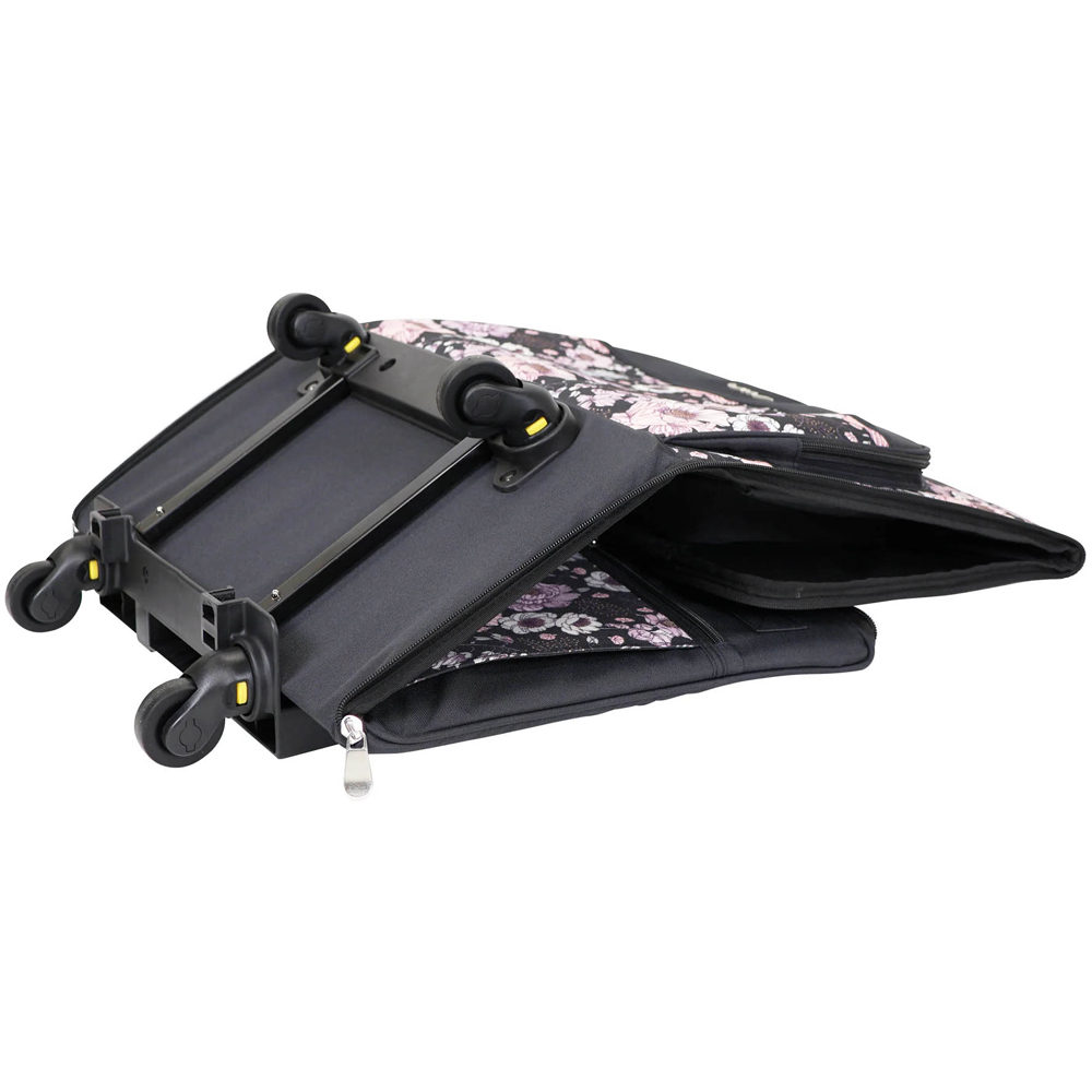 Everything Mary EVM14431-1 Pink Floral Collapsible Rolling Sewing Machine Case 50 x 27 x 35cm Image 2