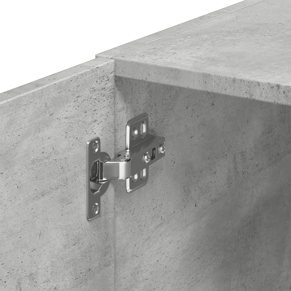 vidaXL 2 Door Concrete Grey Wooden Wall Cabinet Image 8