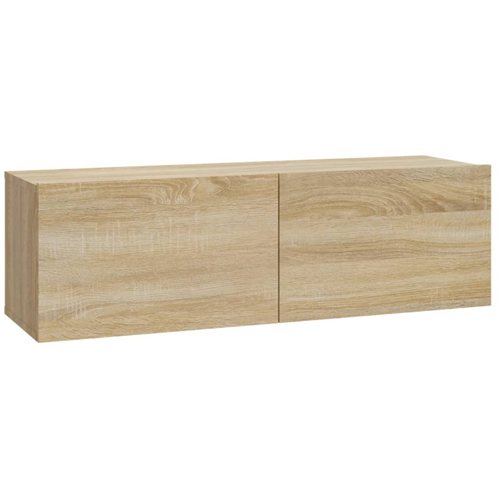 vidaXL 2 Door Sonoma Oak Wall Mounted TV Cabinet Set of 4 Image 4