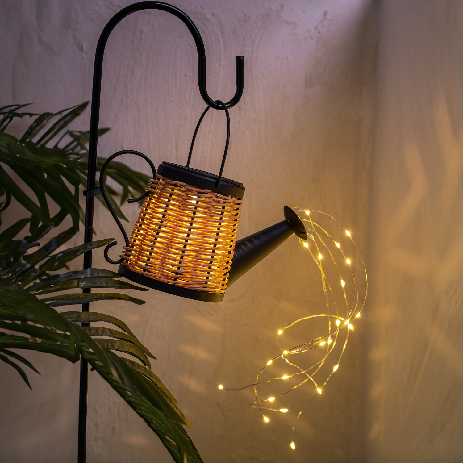 Solar Watering Can Lantern Image 1