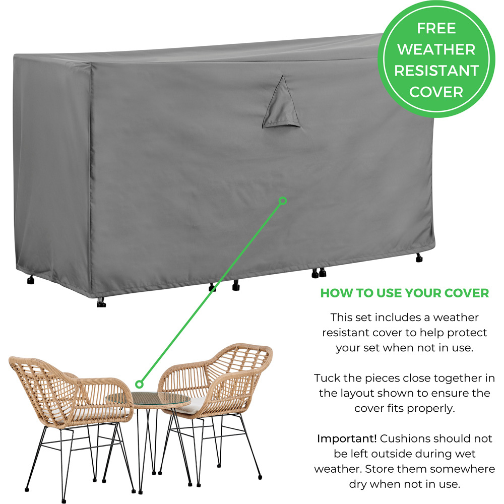 Furniturebox Rio 2 Seater Bistro Set Beige Image 9