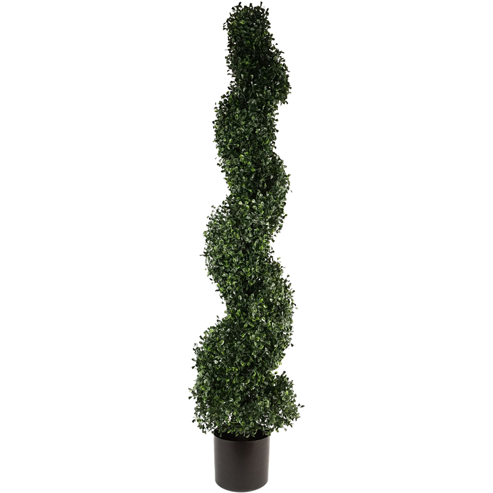 Botanik Spiral Topiary Boxwood Artificial Tree in Pot 4ft Image 1