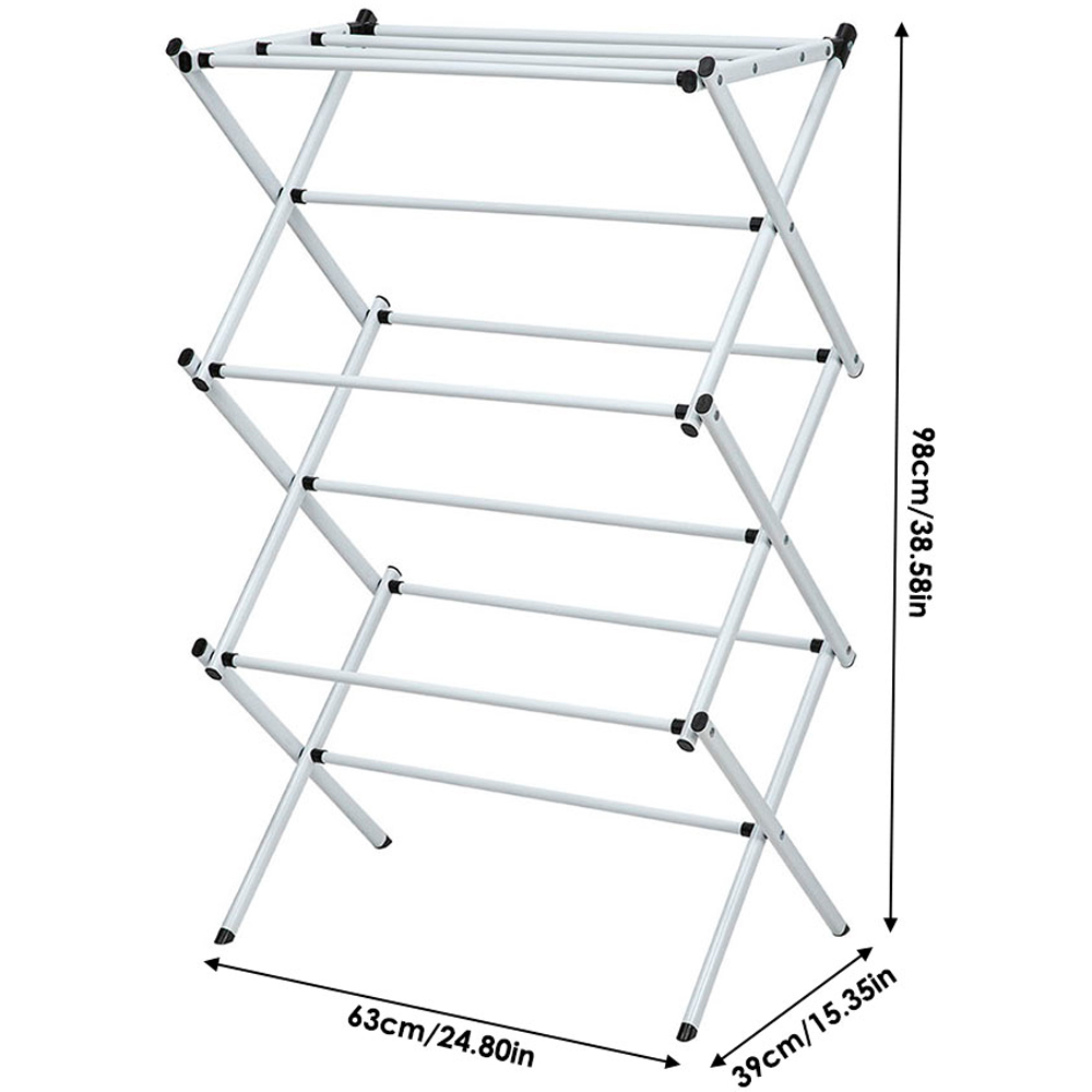H&O Direct Foldable Floor-Standing Clothes Drying Rack Image 6