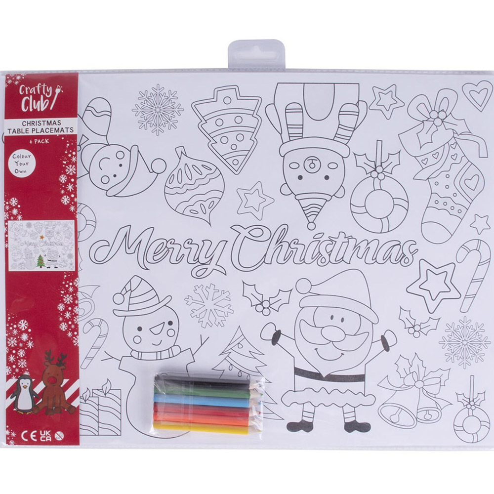 Crafty Club Colour Your Own Christmas Table Placemats Image